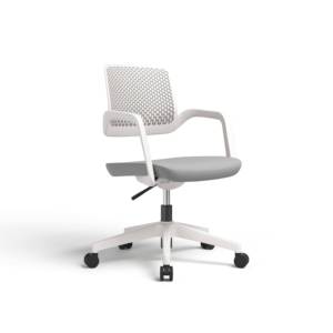 Chaise <span class=keywords><strong>de</strong></span> <span class=keywords><strong>bureau</strong></span> moderne en maille respirante PP avec base pivotante réglable en hauteur et <span class=keywords><strong>protection</strong></span> lombaire pour la maison/le <span class=keywords><strong>bureau</strong></span> - Product Image 1