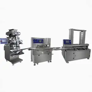Mooncake Forming Machine Filling Encrusting Stamping Burger Patty and Meatball Production Line Price
