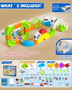 Regalo STEM para Pascua, Pista de Carreras Flexible de 3 Vías, Juego de Construcción de Vías de Tren 3D, Bloques de Pista de Carreras, Juguetes de Tren Eléctrico para Niños - Product Image 5