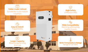 New Arrival Vertical Low Voltage 51.2V Lithium Ion Stackable Solar Battery for Home <b>Energy</b> <b>Storage</b> <b>Systems</b> Easy Install - Product Image 3