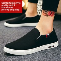 Zapatos de tela de algodón para hombre, mocasines transpirables de verano, zapatillas casuales sin cordones con suela de goma, zapatos de tela estilo Pekín antiguo