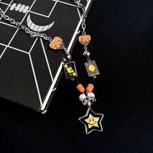 Pendentif collier Hip Hop visage souriant étoiles porte-bonheur en acier inoxydable fabrication en gros mode pour hommes bijoux pour hommes Zircon Zg - Product Image 5