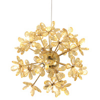 Romantique Délicatesse Boule De Cristal Moderne Simple De Luxe Escaliers Villa Salon Pissenlit Fleur Chambre Centre Commercial Lustre