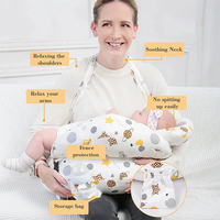 Coussin d'allaitement réglable en coton pour bébé, soutien de la tête, coussin d'allaitement pour nouveau-né, coussin de sommeil pour allaitement