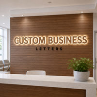 Lettres 3D en acrylique rétroéclairées avec logo personnalisé pour les hôtels modernes, fournisseur de signalétique pour hall d'entrée et réception, lettres halo pour hall d'entrée