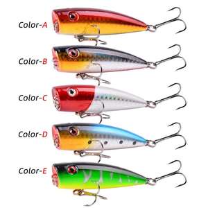 Popper <span class=keywords><strong>Crank</strong></span> Bait Topwater Crayon Bass Truite Leurres de pêche avec crochets Saltwater Freshwater Trout Walleye Blueback Salmon Catfish - Product Image 3
