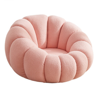 Chaise de salon de haute qualité avec un nouveau design en forme de citrouille, canapé une place - rose