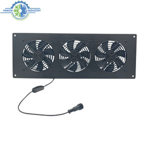 Ventilateur solaire Triple 120mm 12V DC IP55 ventilateur de hangar de poulet de serre à flux axial - Product Image 3