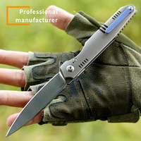 Couteau pliant EDC à lame M390 personnalisable dernier couteau de camping Slim Gentleman's avec manche en titane OEM DIY Grade