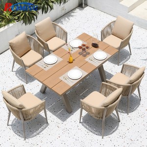 8 Seat Patio Dining Set <strong>Outdoor</strong> Furniture Aluminum Oval <strong>Bench</strong> <strong>Table</strong> Rope Chairs Seat Garden Restaurant Furniture Oversize <strong>Table</strong> - Product Image 4