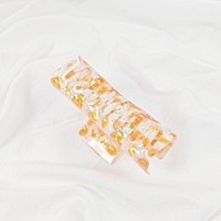 Pince à cheveux en acrylique pour femme, motif orange et fraise, accessoires de fête, personnalisable avec tous les motifs, 9 cm, haute qualité, jolie pince à cheveux en forme de fruits