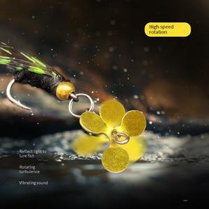 Lentejuelas de Hélice de 3 Palas, Doradas y Plateadas, Material de Atado para Pesca con Mosca - Product Image 4