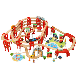 Juego de trenes de madera Vías Ferrocarril Juguetes educativos de madera para niños de 3 a 7 años - Product Image 6