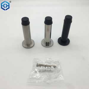 Modern Design Wall-Mounted Stainless Steel Door <b>Stopper</b> with <b>Rubber</b> Buffer Screw Fixing Fittings - Product Image 2