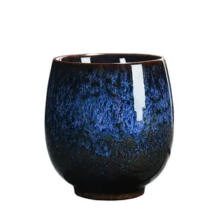 SYL-Juego de platillos de cerámica con degradado de estilo chino, juego de tazas de té chino vintage único para Ceremonia de té, nuevo, 2021