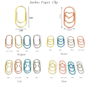 Wholesale Creative Simple <strong>Large</strong> Size Cute Practical Bookmark Push Pin Gold Metal <strong>Paper</strong> <strong>Clips</strong> for School Office Documents - Product Image 4