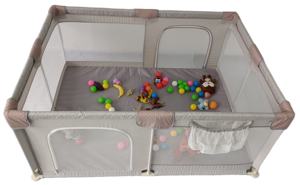 Parc pour bébé pliable de voyage, grand espace, parc pour bébé facile à utiliser, parc pour tout-petits avec petite porte, parc pour enfants en plein air - Product Image 4