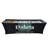 Housse de table extensible personnalisée, imprimée en couleur, pliable, infroissable et lavable, pour publicité