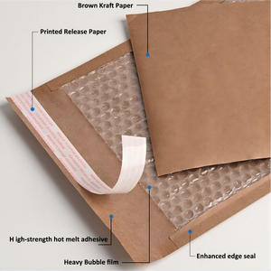 Buste Imbottite in Carta Kraft di Medie Dimensioni, 180 GSM, Resistenti allo Strappo, Autoadesive, per Spedizioni - Product Image 3
