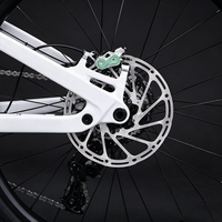 Vélo de montagne élégant à suspension intégrale en aluminium bleu-blanc dégradé avec freins à disque hydrauliques, 10 vitesses, roues légères de 27,5 pouces