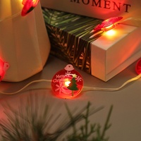 Guirlande lumineuse LED en forme de disque cristallin, alimentée par piles, avec motifs d'arbre et de flocon de neige et fil transparent pour décoration de Noël