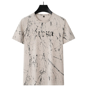 T-shirt Estiva da Uomo Casual 100% Cotone 180 Grammi a Maniche Corte, Maglia Business Stampata Digitalmente, Tinta Unita, Anti-Pilling, Vestibilità Regolare - Product Image 1