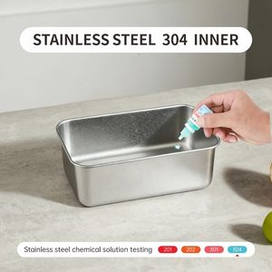 Lekfre กล่องอาหารกลางวันสแตนเลสสตีล, กล่องเบนโตะสแตนเลสพร้อมเข็มขัดกล่องเบนโตะอาหารที่มีฝาปิดพลาสติกเครื่องล้างจานปลอดภัย - Product Image 6