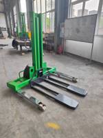 Chariot élévateur autoporteur EVERLIFT 1500 kg, chariot élévateur électrique à conducteur marchant, mât de 1,6 m, batterie lithium-ion