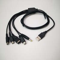 Câble de charge en PVC 5 en 1 pour SP/3DS/NDSLITE/WII U/PSP 1.2M câble USB accessoire de Console de jeu