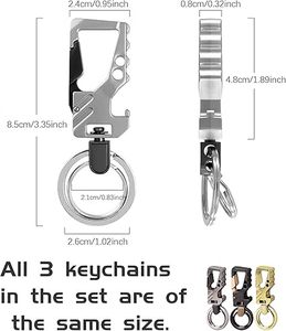 logo Bottle Zinc Alloy End Model Heavy Duty Key Chain Bottle Opener Double Rings Beer Opener Style Car Keychain for <b>Men</b> Women - Product Image 5