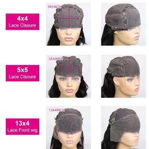 Letsfly Vente en gros de frontals en dentelle, cuticules alignées, frontal transparent HD 13x4, fermeture en dentelle suisse 4x4 HD, cheveux humains - Product Image 6