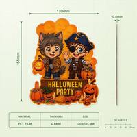 Autocollants d'Halloween les plus vendus, imperméables, 3D, lenticulaires, autocollants d'anime, meilleurs autocollants effrayants en mouvement pour décorations murales