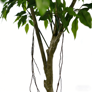 <b>Artificial</b> Curved-leaved Banyan <b>Tree</b> Plastic UV Resistant Indoor Decor Modern Style Customized Height - Product Image 5