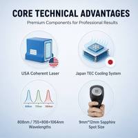 Durable Triple Vague Usage Domestique Laser diodo épilateur épilateur 755 808 1064NM mini Portable Diode Laser Épilation Machine