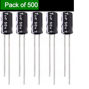 Condensadores electrolíticos de aluminio de 1µF y 50V, condensador polarizado para proyectos de bricolaje de electrónica de PCB, alta estabilidad y larga vida útil - Product Image 2