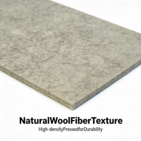 Feutre de laine gris naturel personnalisé, haute densité, pour polissage et isolation thermique et phonique