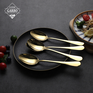 36 חתיכה זהב שטוח כלי נירוסטה סכו "ם סט עם מארז 304(18/10) סכין מזלג כף ערב - Product Image 2