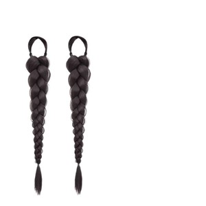 Braided Hair Wig Double Ponytail High Temperature Wire Manual Made For Women Sweet Cool Style - Product Image 5