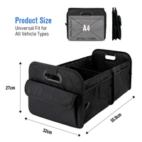 Organisateur de Coffre de Voiture Pliable Étanche OEM Multi-Compartiments Rangement Escamotable pour Toute Voiture, SUV, Monospace
