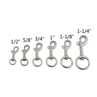 Mousqueton pivotant en acier inoxydable pour plongée sous-marine, attache rapide à boucle simple, clip pour laisse d'animal de compagnie