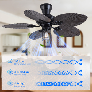 52 inch Lá Cọ 5 lưỡi yên tĩnh Reversible DC động cơ quạt trần nhiệt đới với LED ánh sáng - Product Image 3