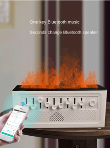 Retro Equalizer Flame Humidifier <strong>Audio</strong> Mixing Console Aroma <strong>Diffuser</strong> 3D Simulated Fire Cool Mist Maker with Sliders Knobs - Product Image 3