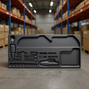 Organizador de herramientas de plástico con compartimentos para almacenamiento en almacenes logísticos y gestión de equipos - Product Image 3