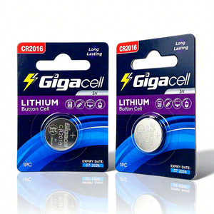 Paquete de 5 Baterías de Botón de Litio CR2016 de 3V para Llaves de Auto, Llaveros, Luces LED, Básculas y Dispositivos Médicos Portátiles - Product Image 1
