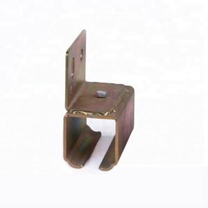 WEKIS Single Sliding Barn Door <b>Bracket</b> Steel Brass Box Rail Splice Hanger for Shed Door Celling Mount Union <b>Brackets</b> Screw - Product Image 1