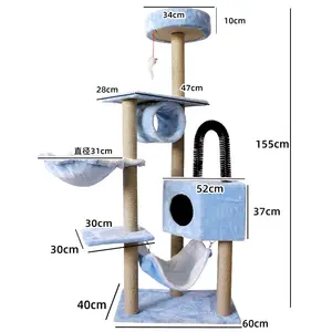 KD134-3 Solid Hot Selling China Supplies Plush Tower Cat Tree