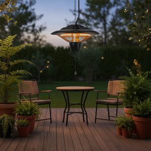 เครื่องทำความร้อนกลางแจ้งแบบแขวน Cj 1500W รูปทรงโดม ไฟฟ้า เงียบพิเศษ กันน้ำระดับ IP23 สำหรับสวนและระเบียง - Product Image 2