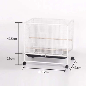Cage à oiseaux de luxe en fer, empilable, pour l'élevage, avec système anti-évasion et poulies, pour oiseaux de taille moyenne - Product Image 5