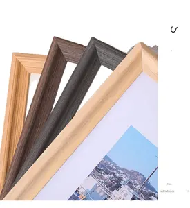 Wholesale cheap grain natural wooden painting frame A0 A1 A2 A3 A4 A5 5X7 11X14 24X36 inches Amazon hot selling uv printing