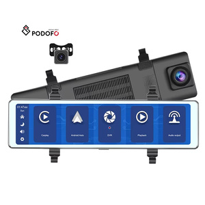 Podofo <span class=keywords><strong>Camera</strong></span> Hành Trình 11.26 Inch <span class=keywords><strong>Camera</strong></span> Kép HD 1080P Gương Cảm Ứng IPS Cho Xe Hơi Màn Hình Cảm Ứng Ban Đêm Vinson DVR Carplay & Android Auto BT FM AI Thoại - Product Image 1
